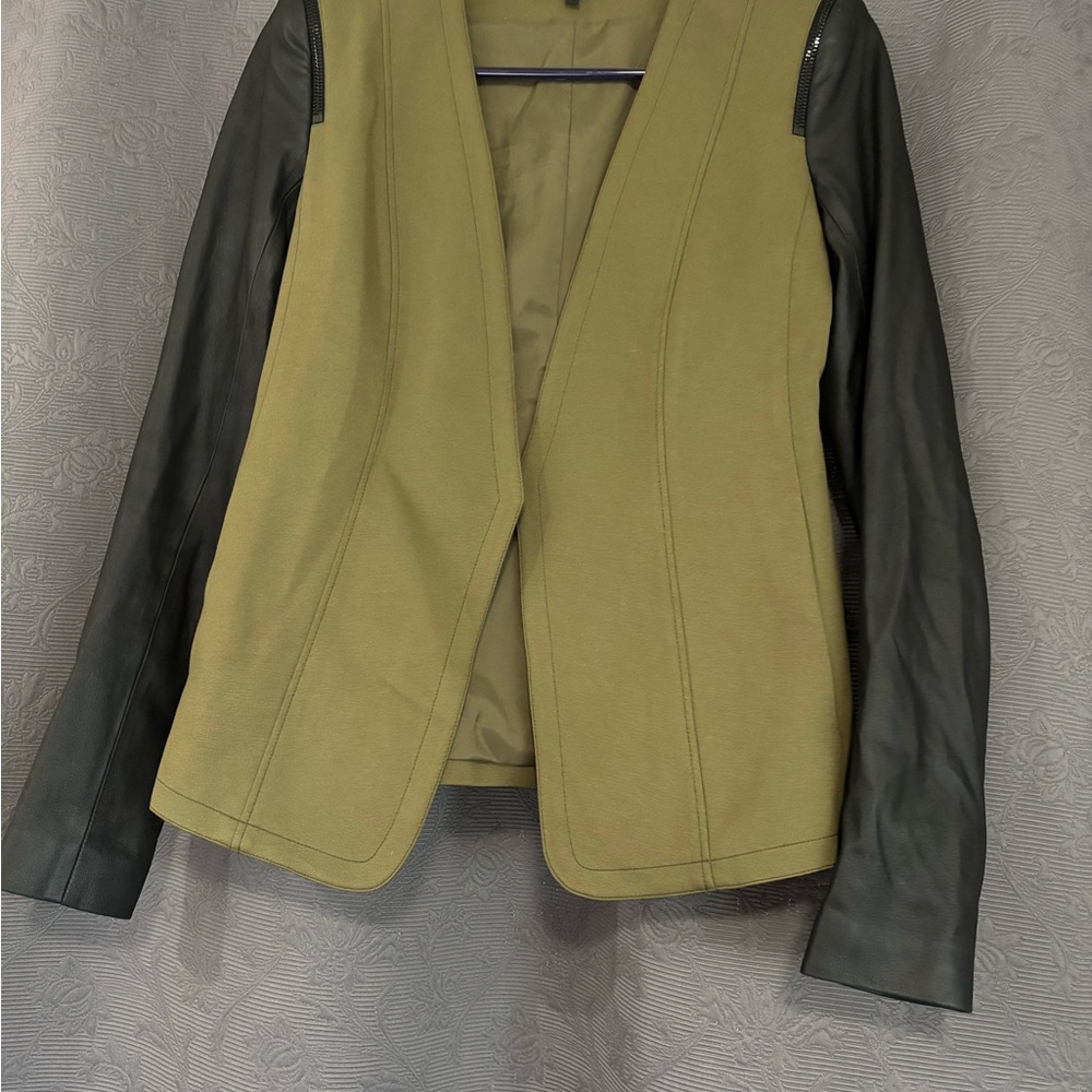 Theory Olive and Black Yaisa Pryor Blazer - Picture 3 of 6